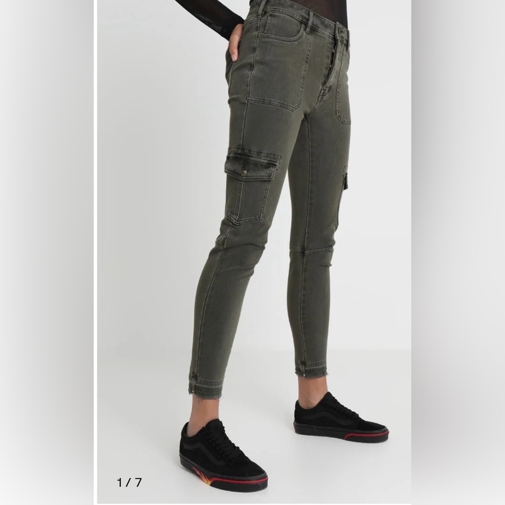 Free People‎ Utility Skinny Jeans Moss size 27